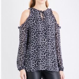 Michael Kors Plus Animal Print Cold Shoulder